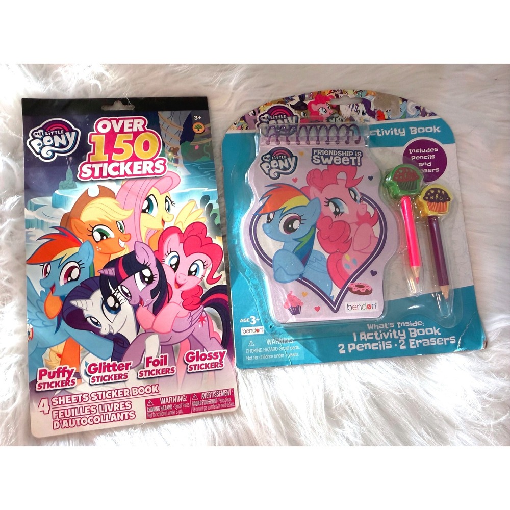 My Little Pony Sticker Book Over 150 Stickers & Activity Set Pencils Erasers